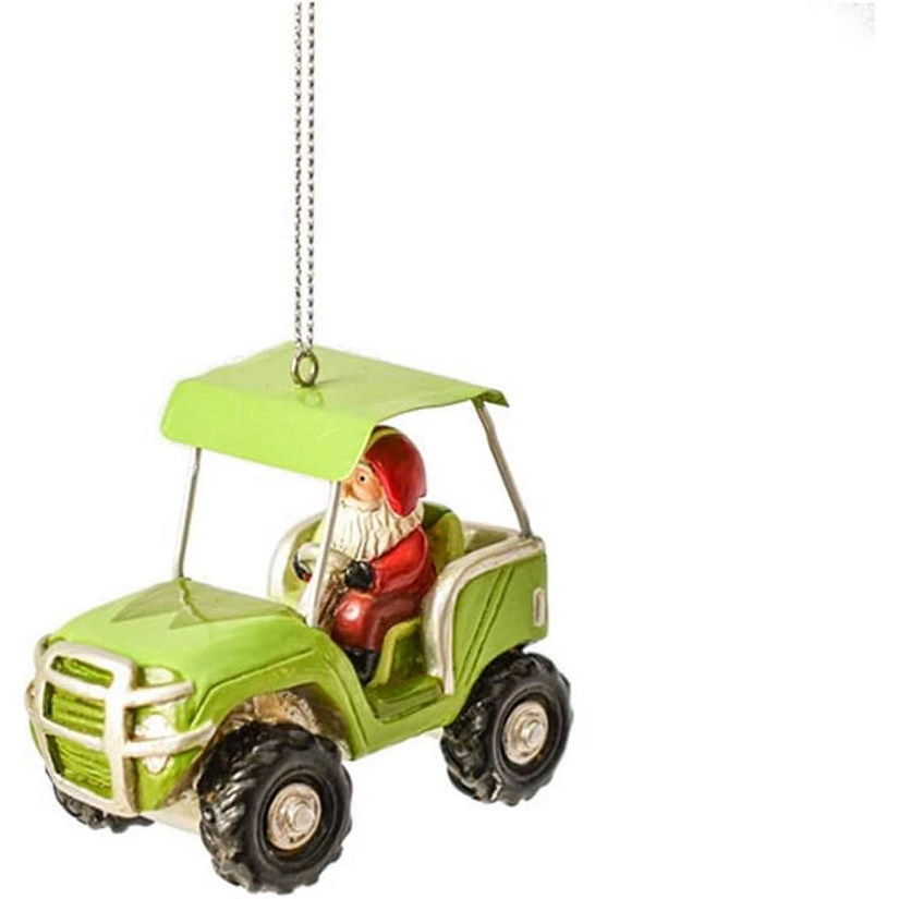 Ganz MX179841 Santa Driving Side by Side Hanging Ornament Image