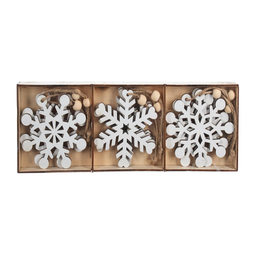 Ganz White Snowflake Ornament Boxed Set (12-Piece Set) Image