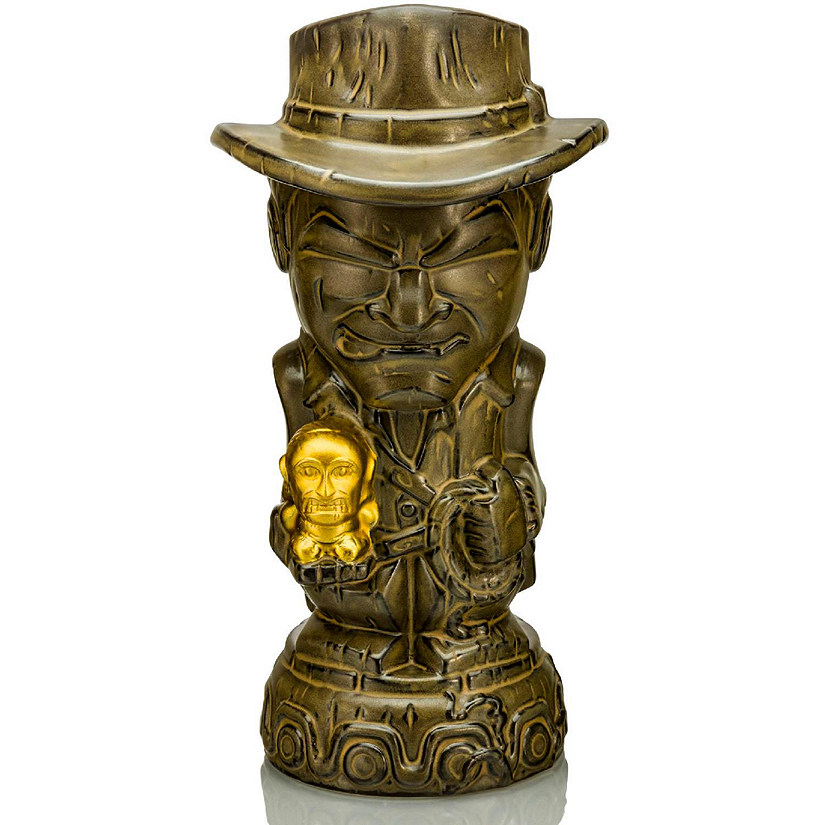 Geeki Tikis Indiana Jones With Fertility Idol Ceramic Mug  Toynk Exclusive Image