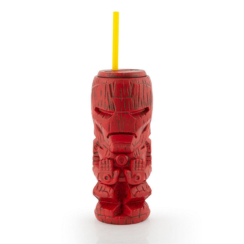 Geeki Tikis Marvel Iron Man Tumbler  Tiki Style Plastic Cup  Holds 22 Ounces Image
