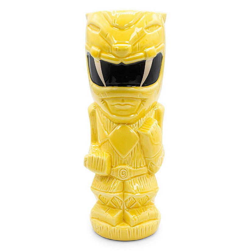 Geeki Tikis Power Rangers Yellow Ranger Ceramic Mug  Holds 15 Ounces Image