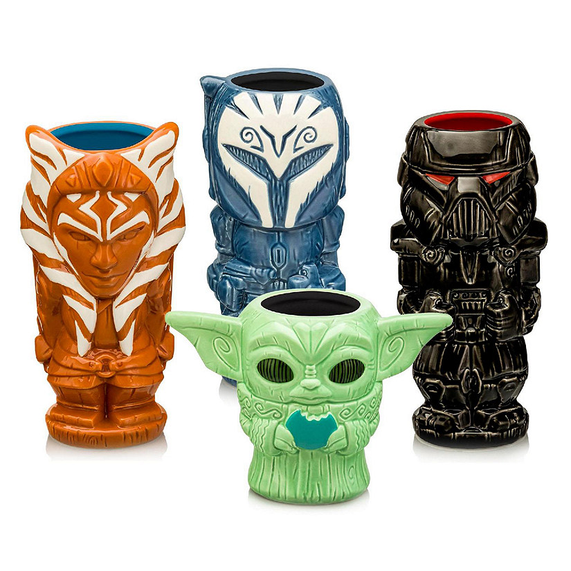 Geeki Tikis Star Wars The Mandalorian 4-Piece Ceramic Mug Set Image