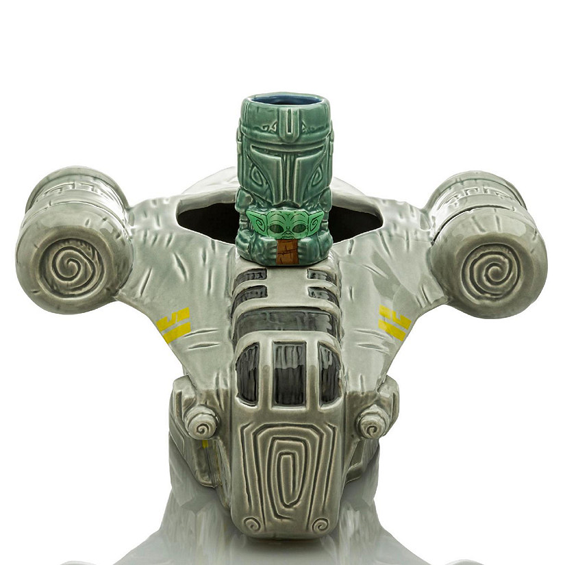 Geeki Tikis Star Wars: The Mandalorian Razor Crest Punch Bowl With Mini Muglet Image
