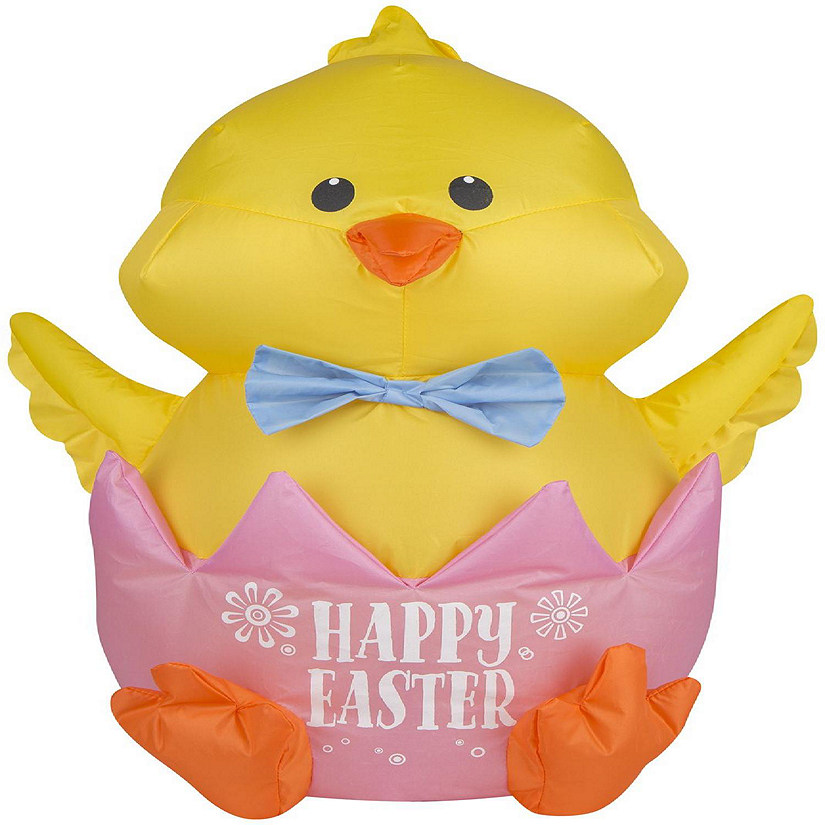 Gemmy Airdorable Airblown Easter Hatching Chick  1.5 ft Tall  Yellow Image