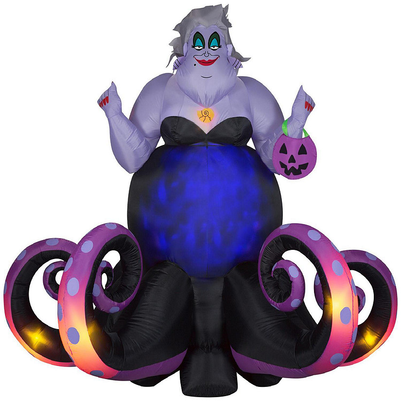 Gemmy Animated Projection Airblown Ursula Disney  6 ft Tall  black Image