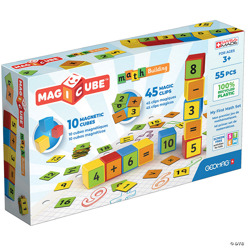 Geomag Magicube Math Building Set, Recycled, 55 Pieces Image
