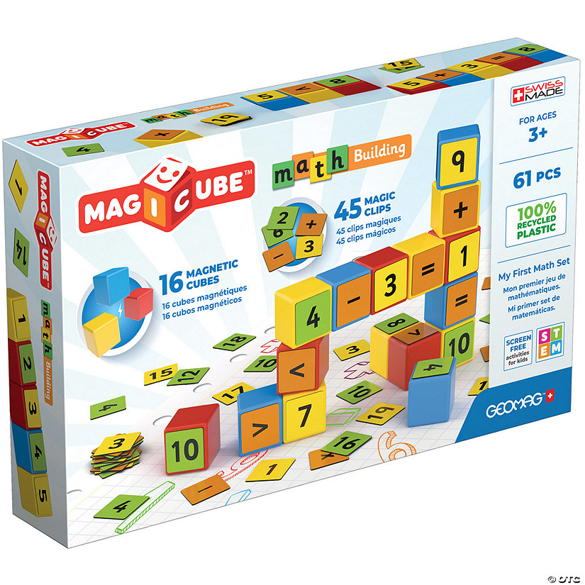 Geomag Magicube Math Building Set, Recycled, 61 Pieces Image