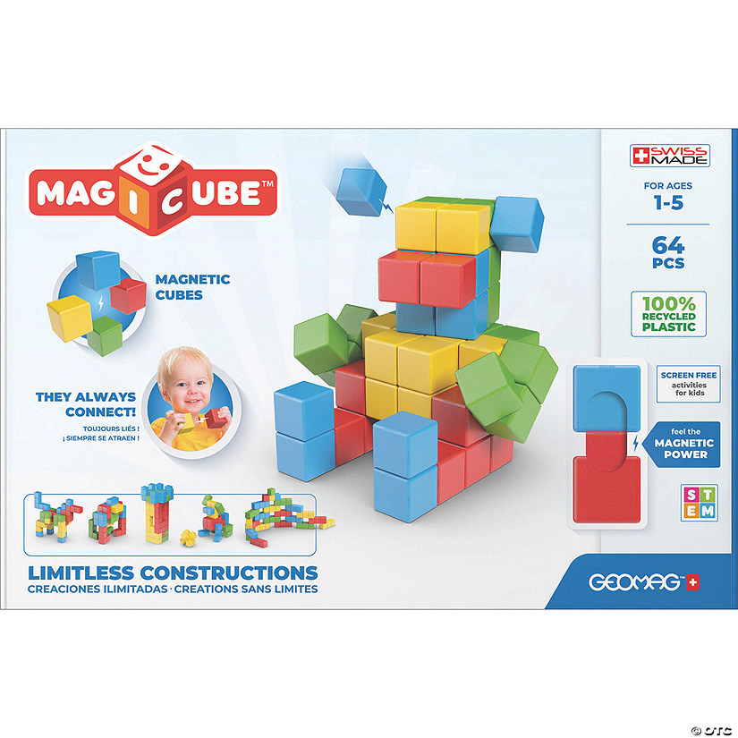 Geomag&#8482; Magicubes Full Color Try Me Recycled, 64 Pieces Image