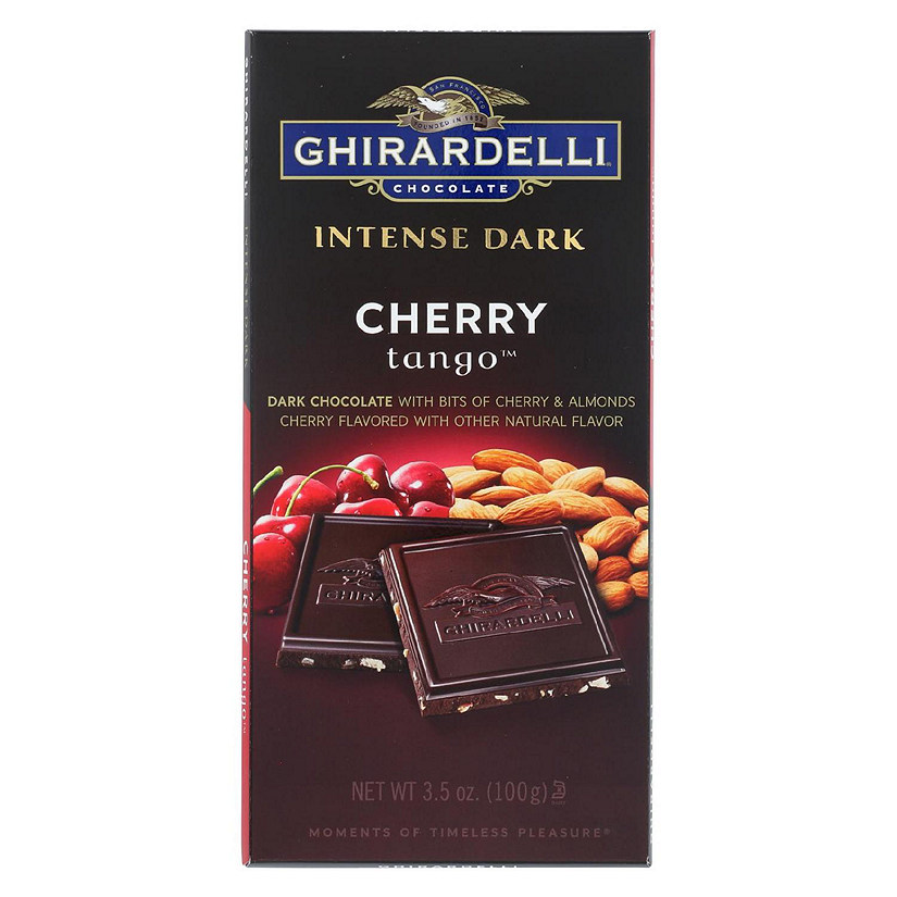 Ghirardelli Chocolate Bar Cherry Tango Intense Dark  - Case of 12 - 3.45 OZ Image