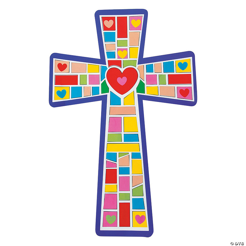 Giant Cross Mosaic Sticker Scenes - 12 Pc. Image