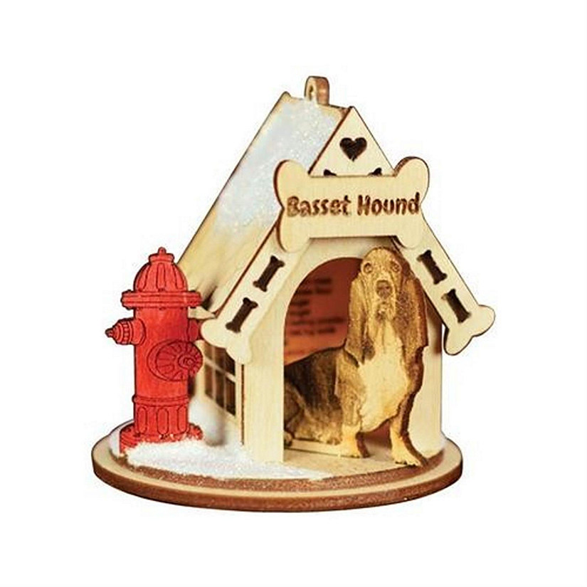 Ginger Cottages K-9 Doghouse Basset Hound Ornament, Multi #81013 Image