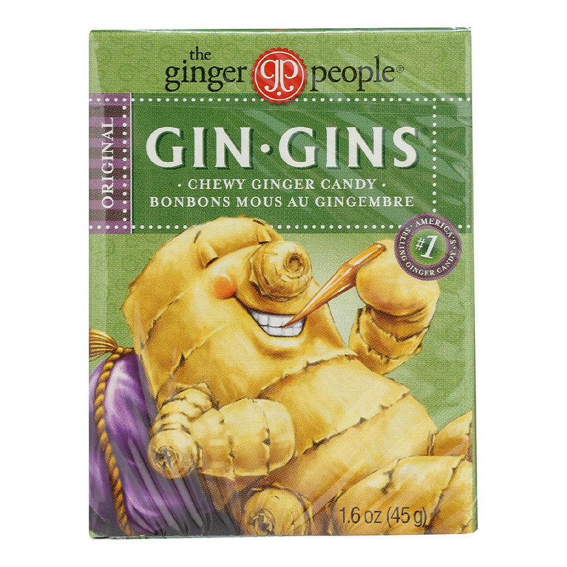Ginger People Gingins Chewy Original Travel Packs - Case of 24 - 1.6 oz Image