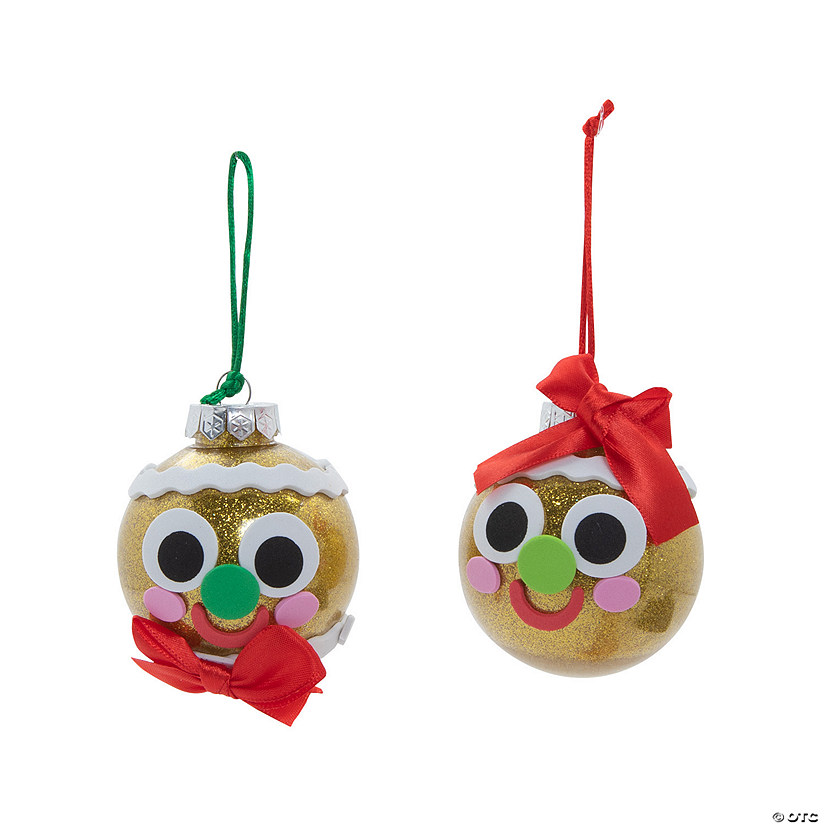 Gingerbread Bulb Ornament Craft Kit - Makes 12 Image