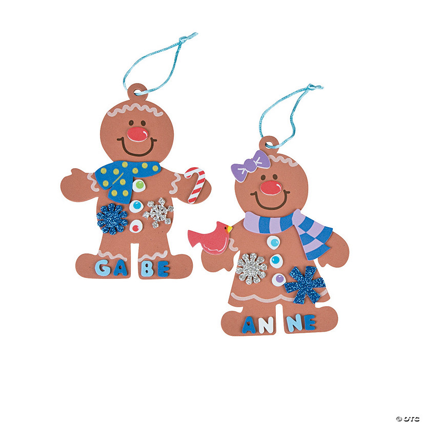 Gingerbread Christmas Ornament Craft Kit - Makes 12 Image