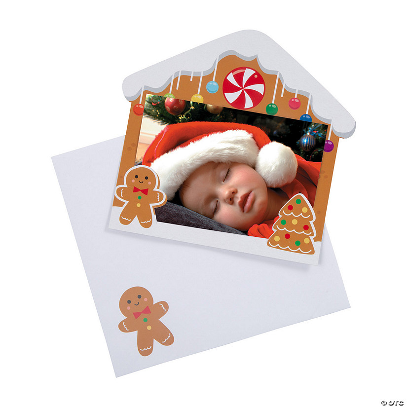 Gingerbread Photo Cards with Envelopes - 24 Pc. Image