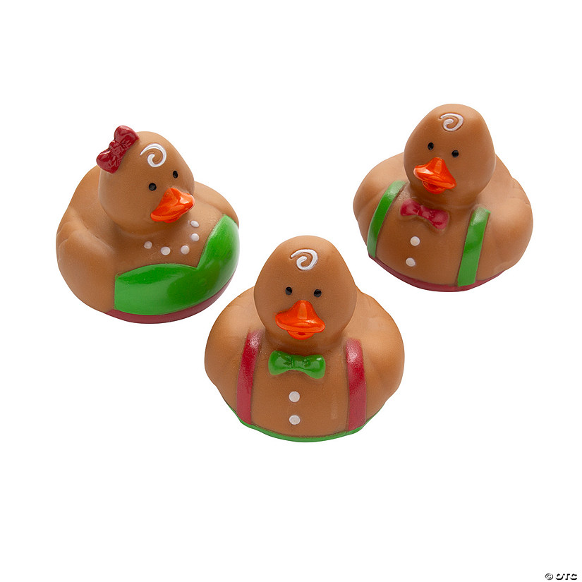 Gingerbread Rubber Ducks - 12 Pc. Image