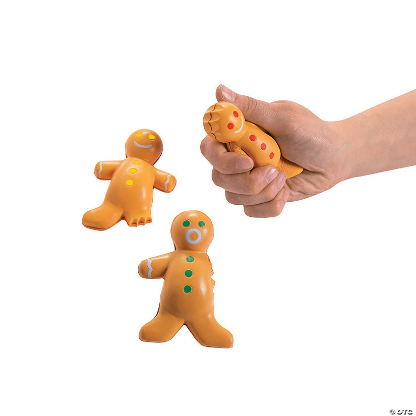 Gingerbread Stress Toys - 12 Pc. Image