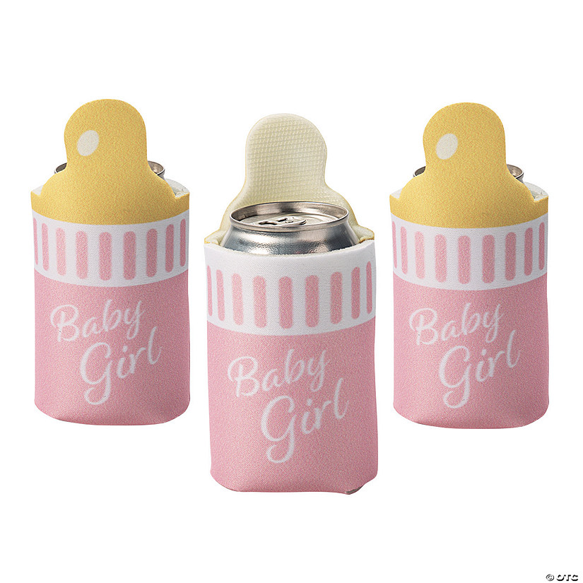 Girl Baby Bottle Can Sleeves - 12 Pc. Image