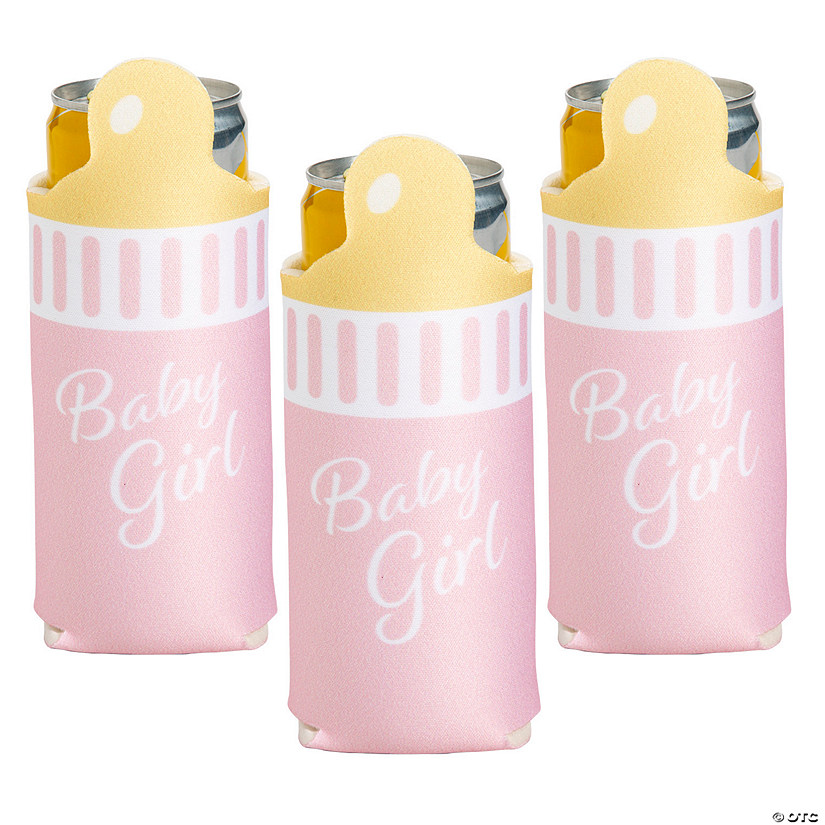 Girl Baby Bottle Slim Can Sleeves - 12 Pc. Image
