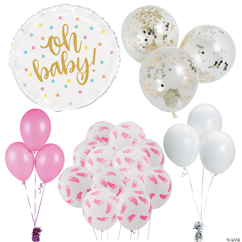 Girl Baby Shower Balloon Bouquet - 87 Pc.  Image