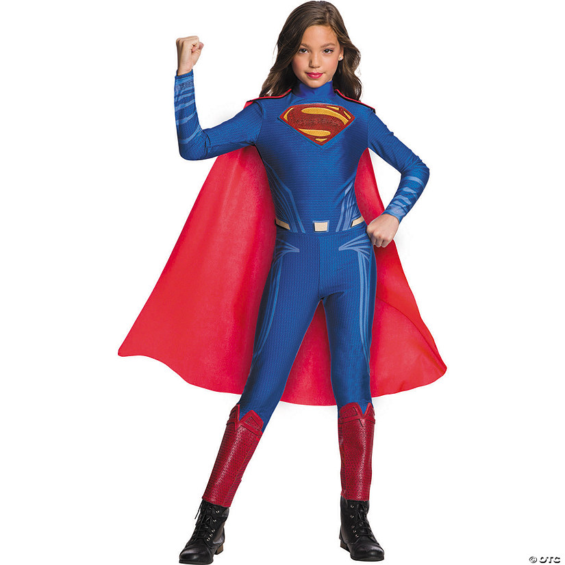 Girl&#8217;s Justice League&#8482; Superman Jumpsuit Costume Image