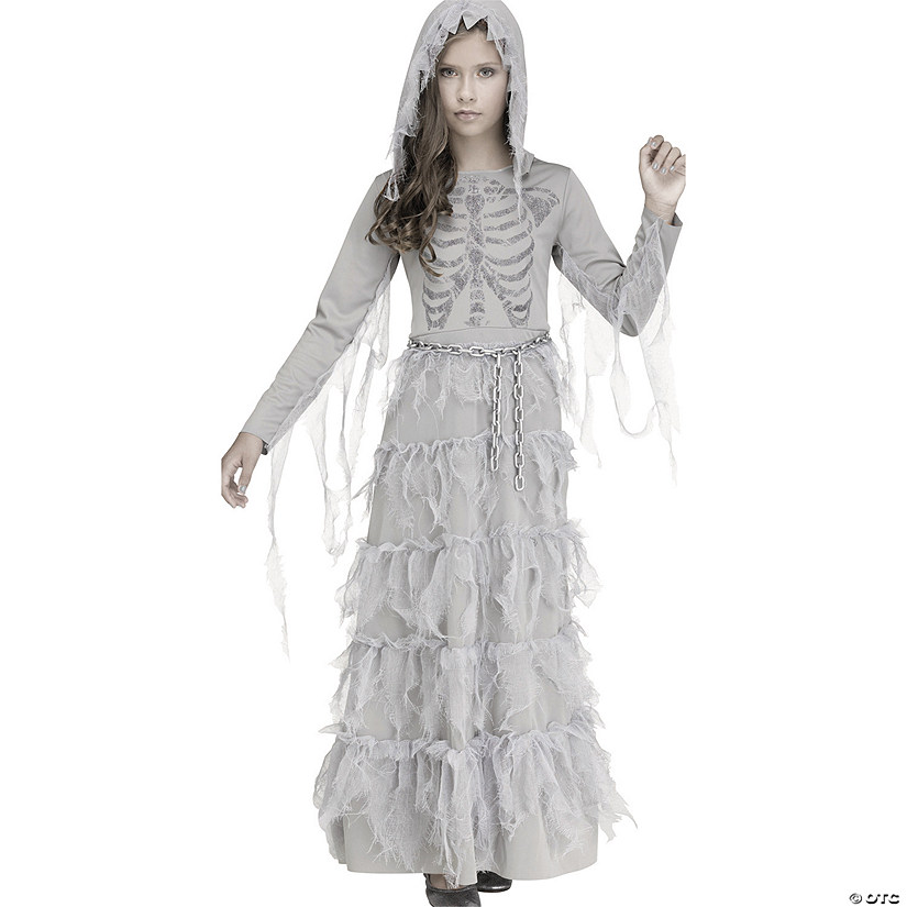 Girl's Skele-Ghost Costume Image