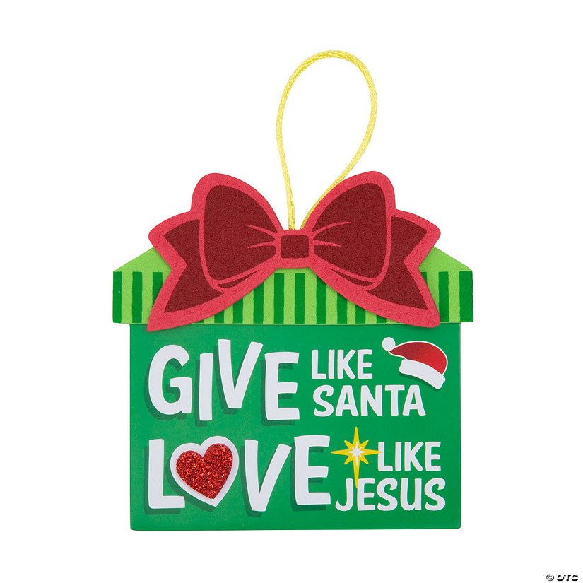 Give Like Santa Love Like Jesus Christmas Ornament Craft Kit - Makes 12 Image
