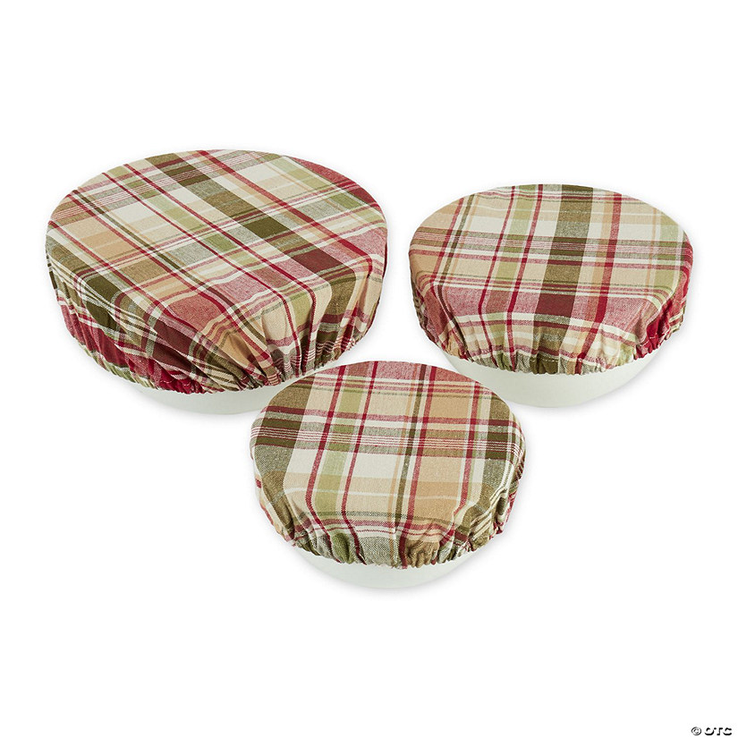 Give Thanks Plaid Woven Dish Cover (Set Of 3) Image