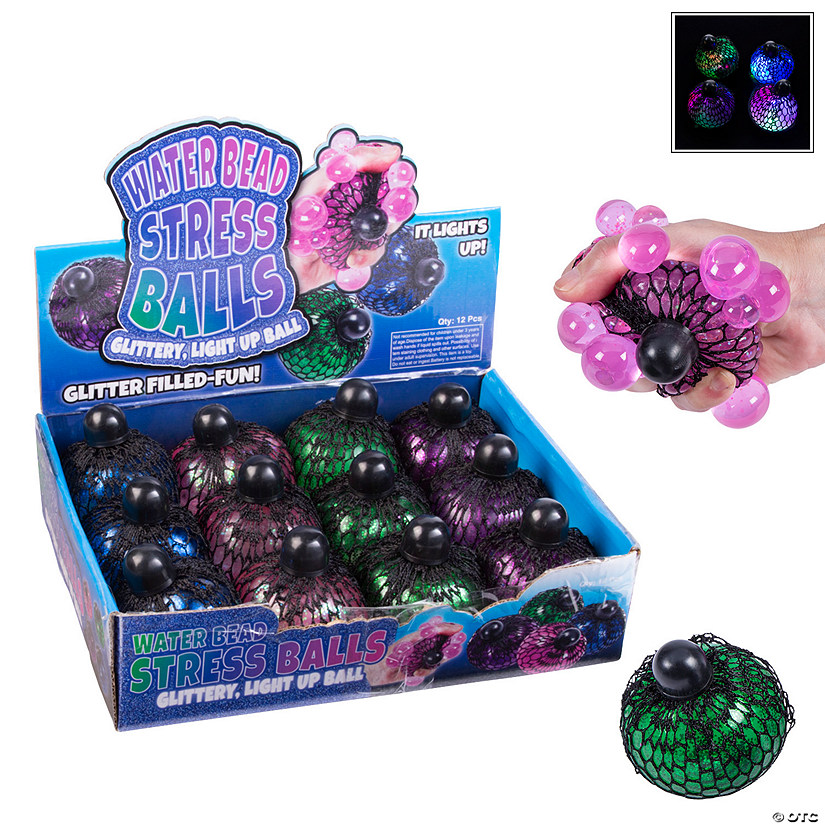 Glitter Light-Up Mesh Squeeze Balls Image