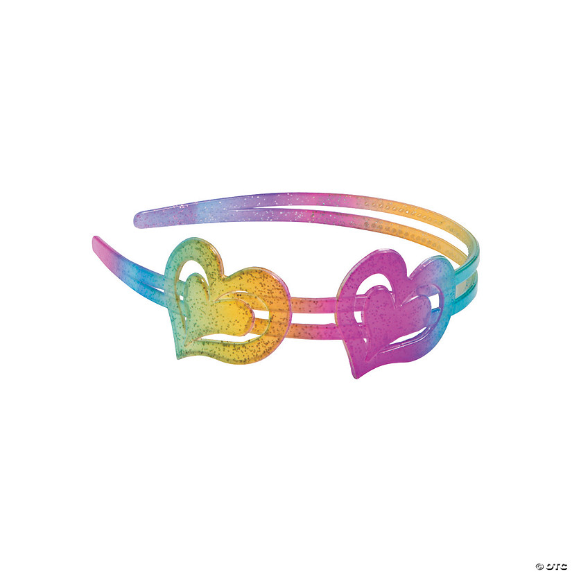 Glitter Rainbow Headbands - 6 Pc. Image