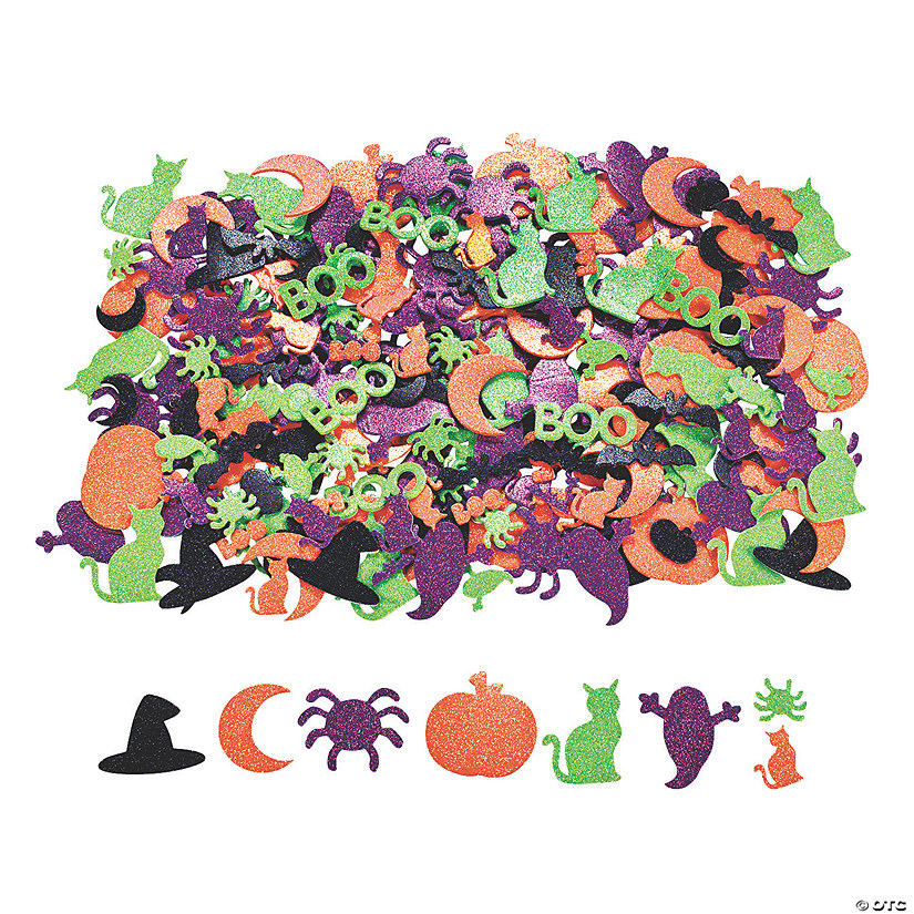 Glitter Self-Adhesive Halloween Shapes