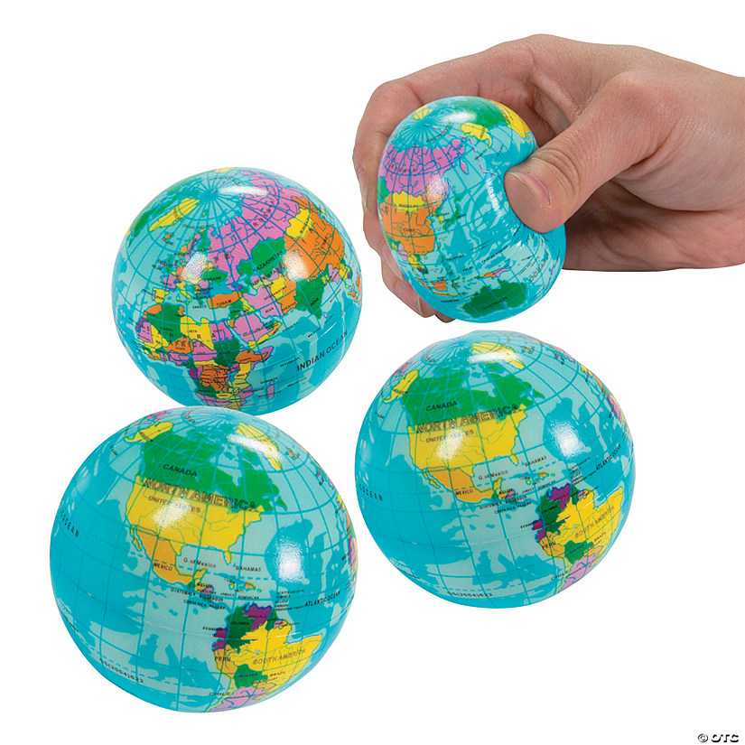 Globe Stress Balls - 4 Pc. Image