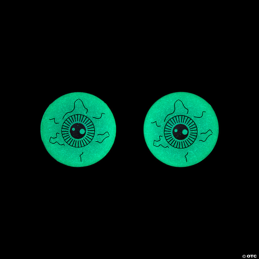 Glow-in-the-Dark Eyeball Table Tennis Balls - 12 Pc. Image