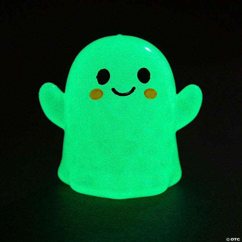 Glow-in-the-Dark Ghost Gel Bead Squeeze Toys - 12 Pc. Image