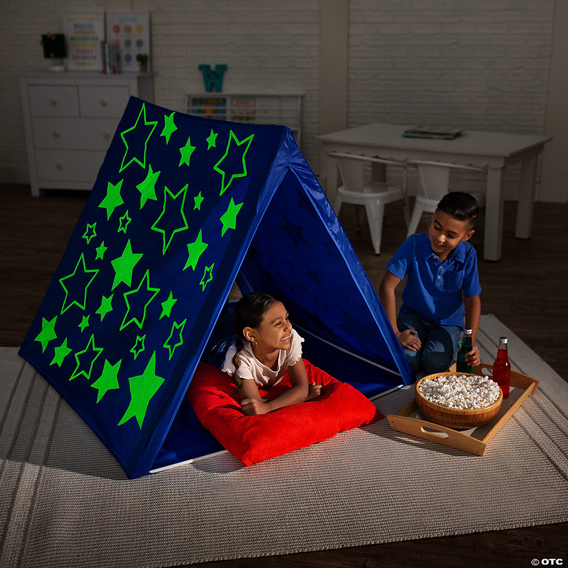 Glow-in-the-Dark Patriotic Sleepover Tent Image