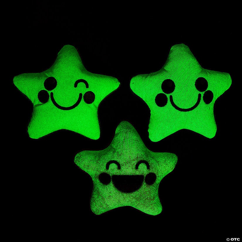 Glow-in-the-Dark Patriotic Stuffed Stars - 6 Pc. Image