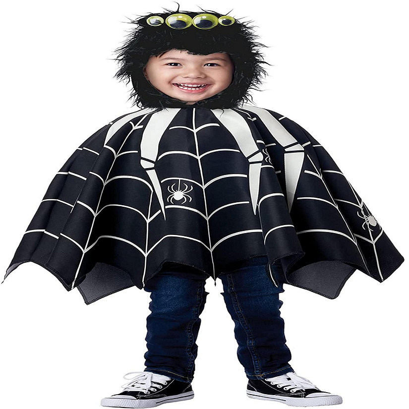 Glow In The Dark Spider Poncho Toddler Costume  One Size Image