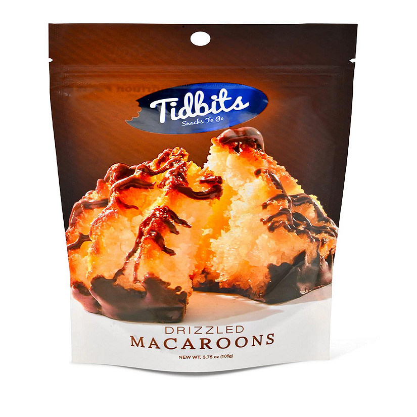 Gluten Free Macaroons To Eat, Chocolate Drizzled Coconut Macaroon, Non Dairy (Case of 12) Image