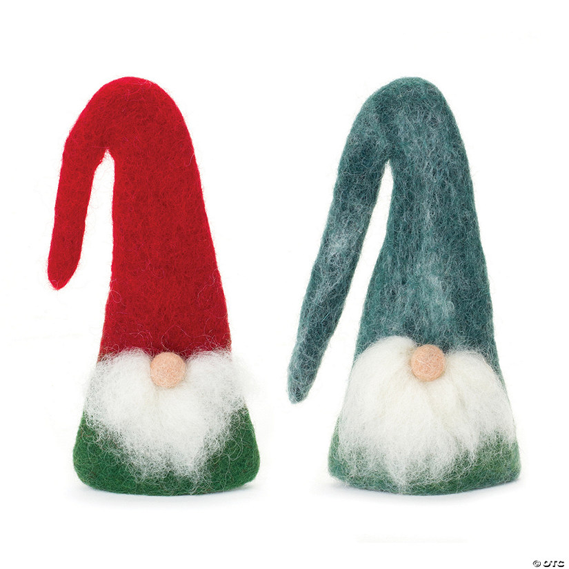 Gnome Gnome Wine Bottle Topper (Set Of 6) 7"H Wool Image