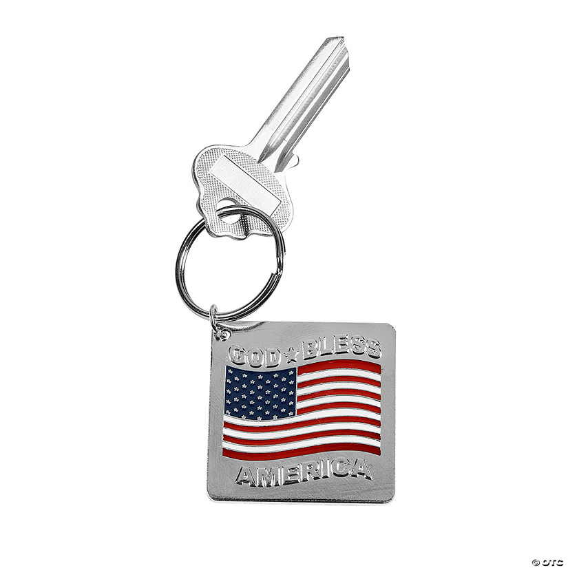 God Bless America Keychains - 12 Pc. Image