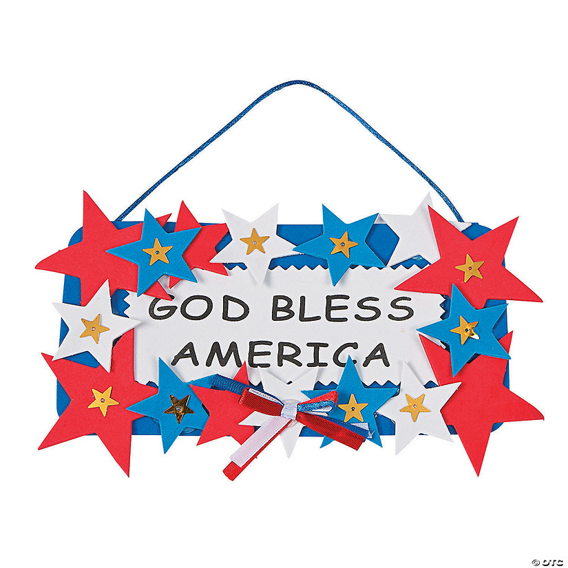 God Bless America Sign Craft Kit- Makes 12 Image