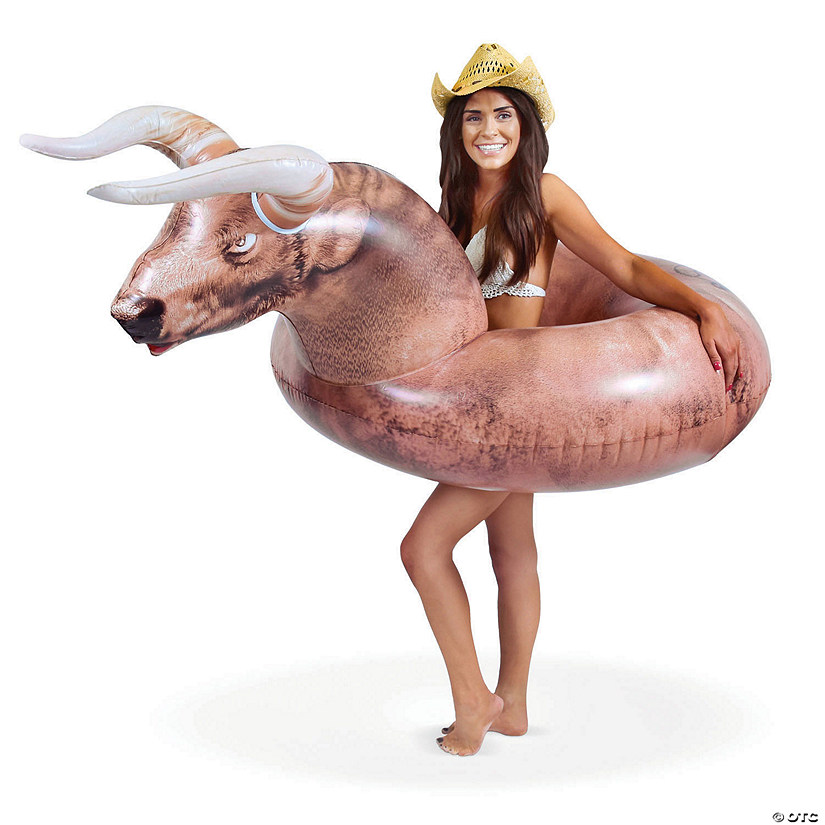 GoFloats Inflatable Buckin' Bull Pool Float Party Tube Image