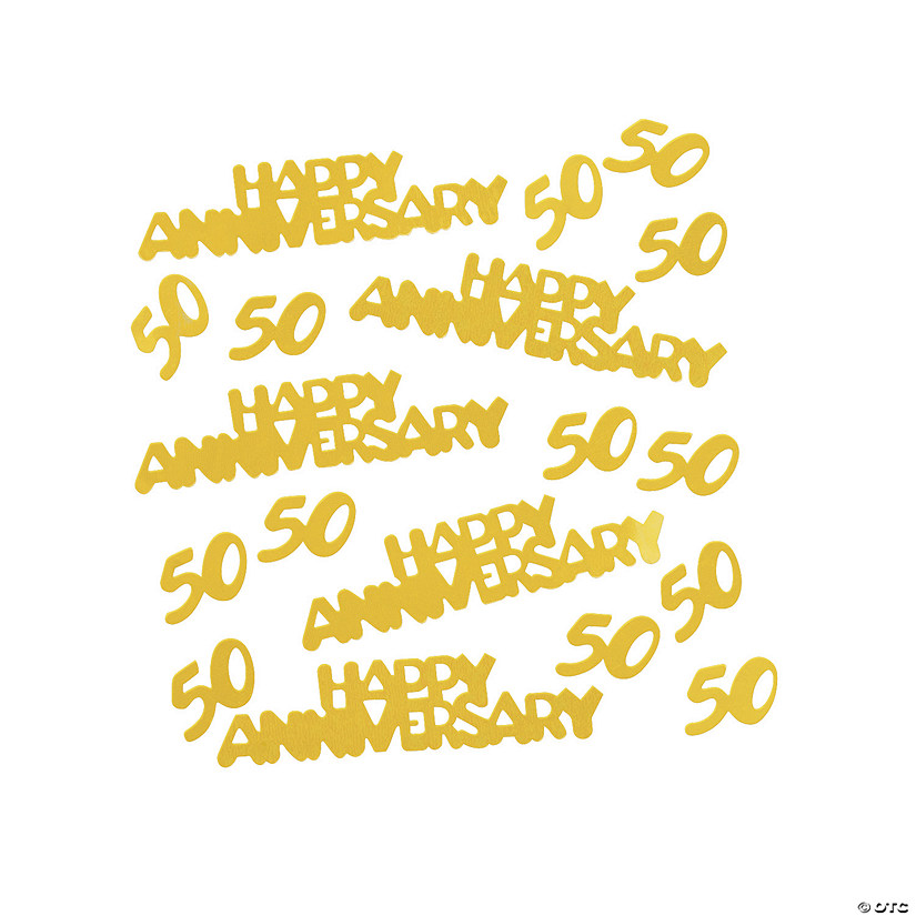 Gold 50th Anniversary Confetti Image