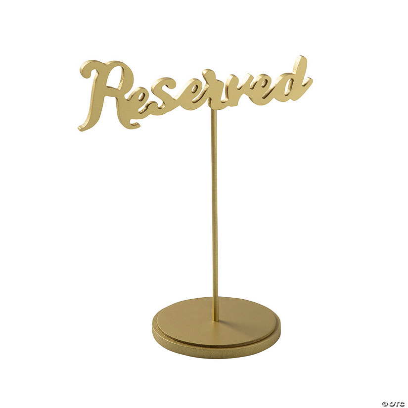 Gold Calligraphy Reserved Table Signs - 6 Pc. Image