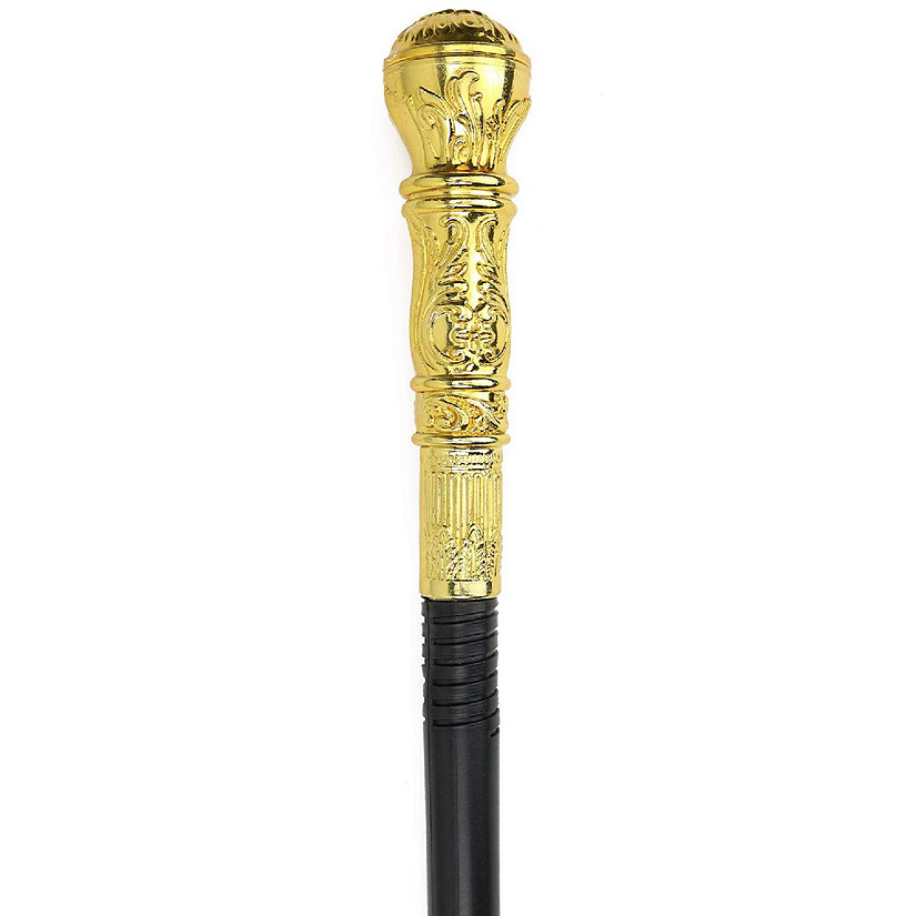 Gold Costume Walking Cane Elegant Prop Stick Dress Canes Costume Accessories for Adults and Kids Image