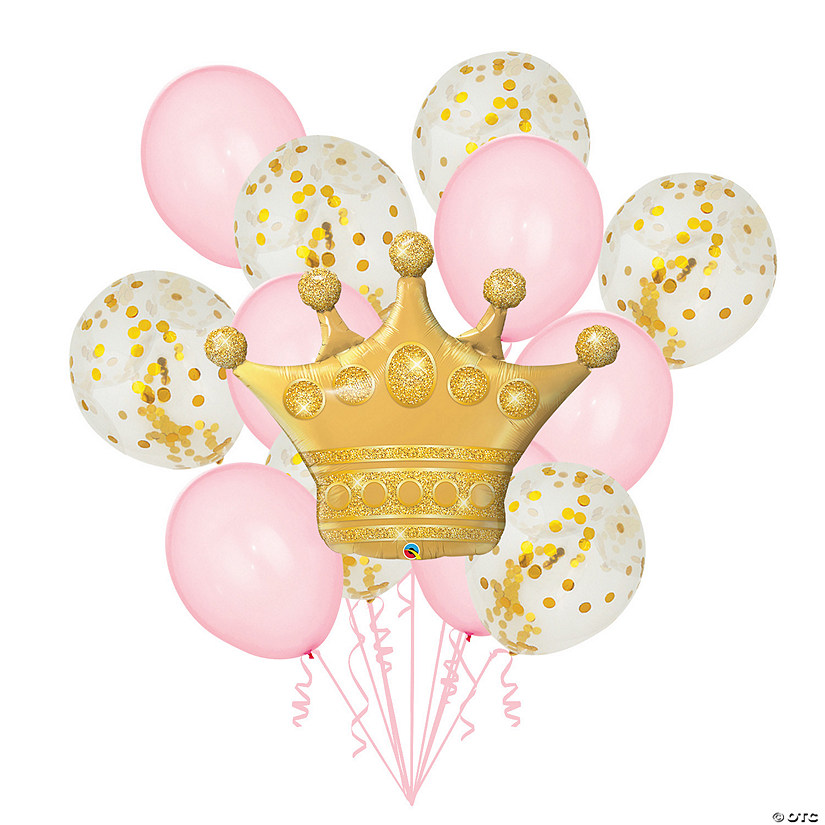 Gold Crown Balloon Bouquet - 26 Pc. Image
