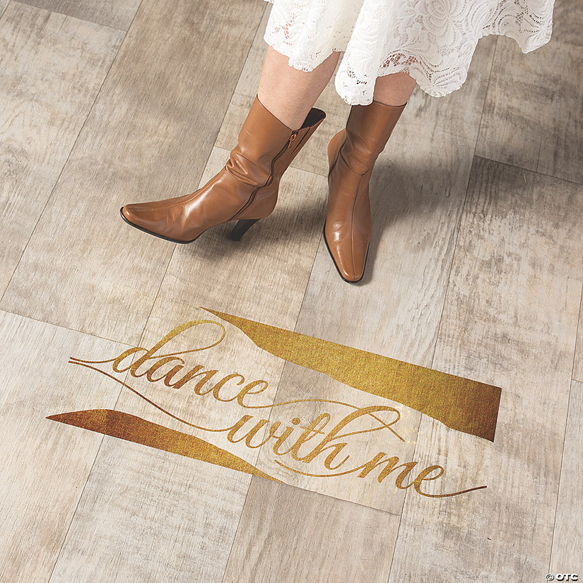 Gold Dance With Me Floor Cling Image