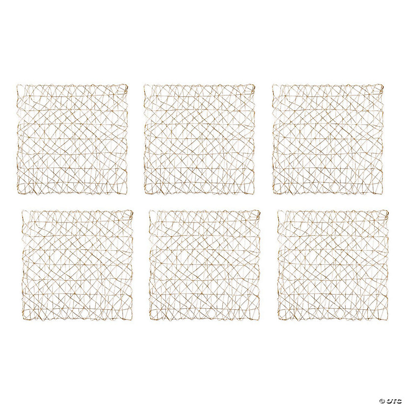 Gold Woven Paper Square Placemat (Set Of 6) Image
