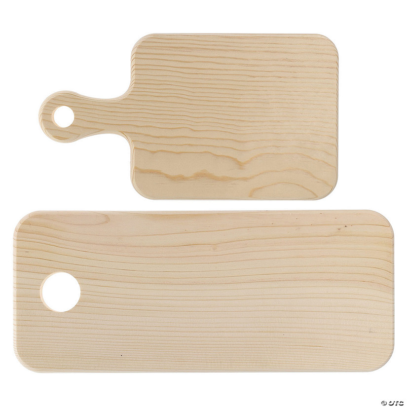 Good Wood By Leisure Arts Plaques Rectangle With Handle & Rectangle With Hole Board Set Image