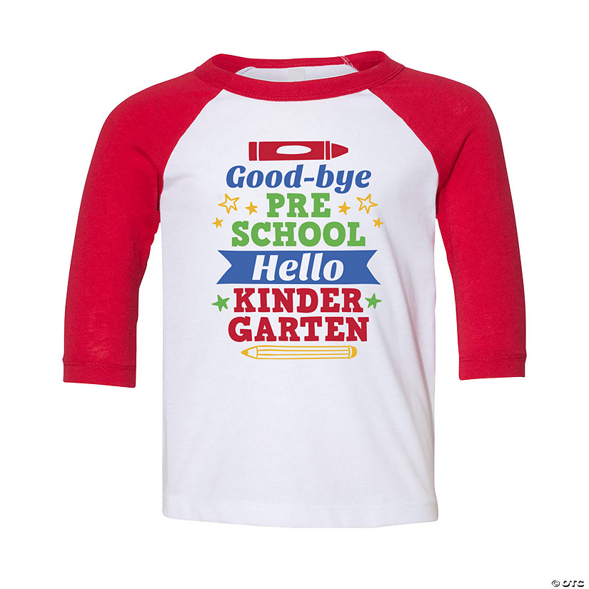Goodbye Preschool, Hello Kindergarten Toddler T-Shirt Image